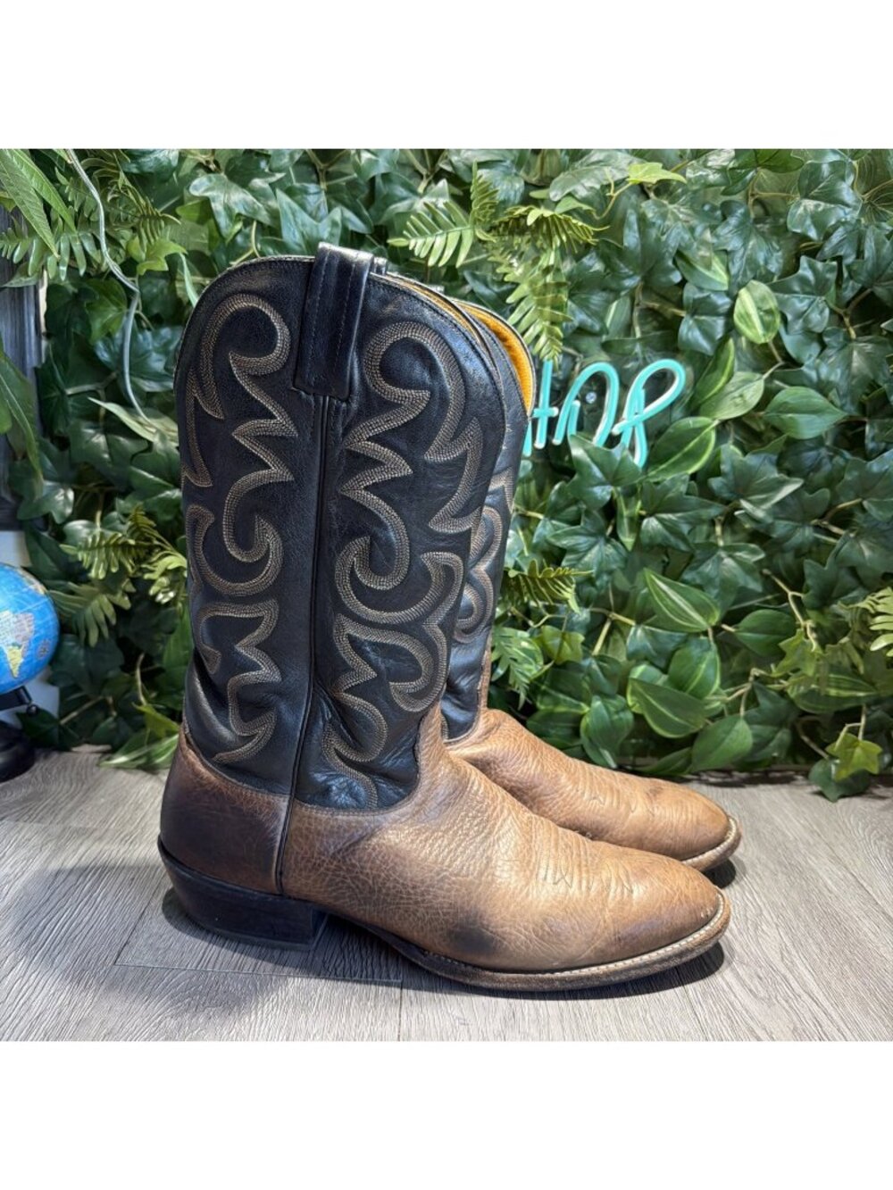 Nocona  Sueded Bullhide Toro 6636 14 AA  Made in USA Cowboy Boots J-Toe Western